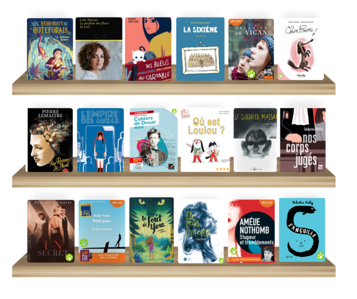 Des étagères composées de livre disponible sur SONDO